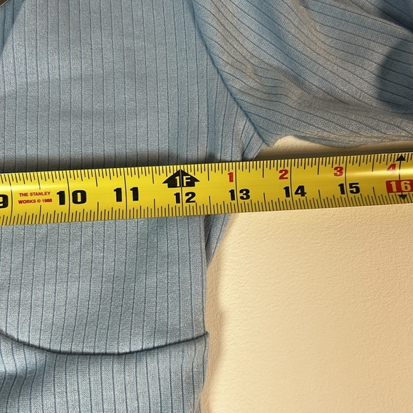 Le Lis Baby Blue Ribbed Knit Bodysuit - Picture 8 of 11